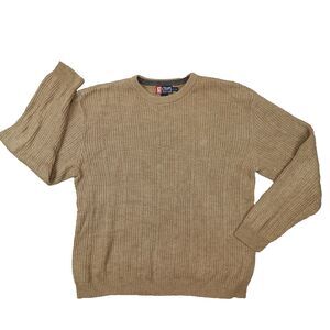 Chaps‎ Ralph Lauren Vintage Men's Beige Crew Neck Sweater Grandpa size XL